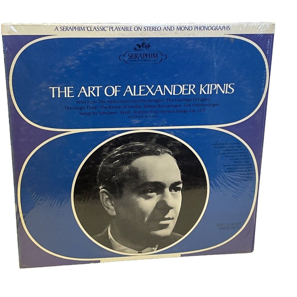 Alexander Kipnis The Art Of Alexander Kipnis (Vinyl, 1969) Seraphim 60076 VG+ LP